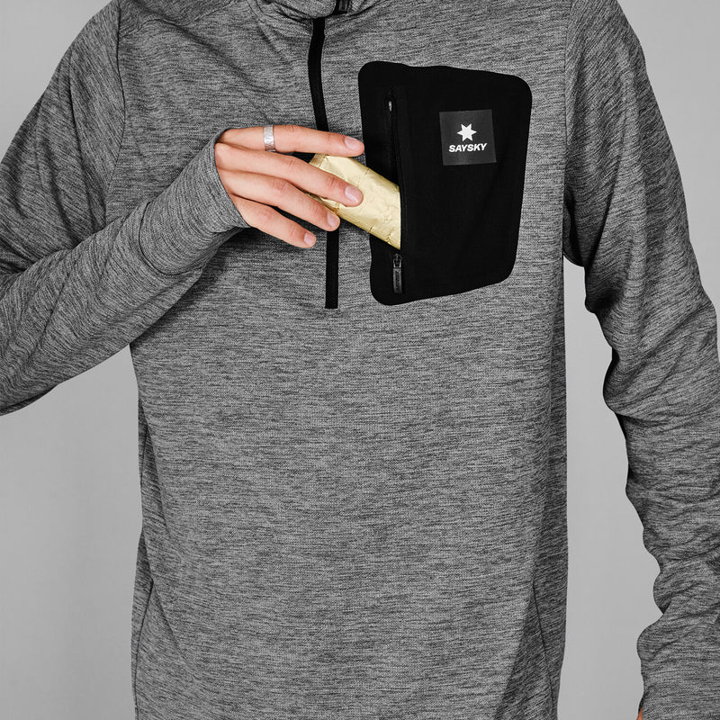 Saysky Pace Half Zip Hoodie Grau 6003 MMRHO01C6003