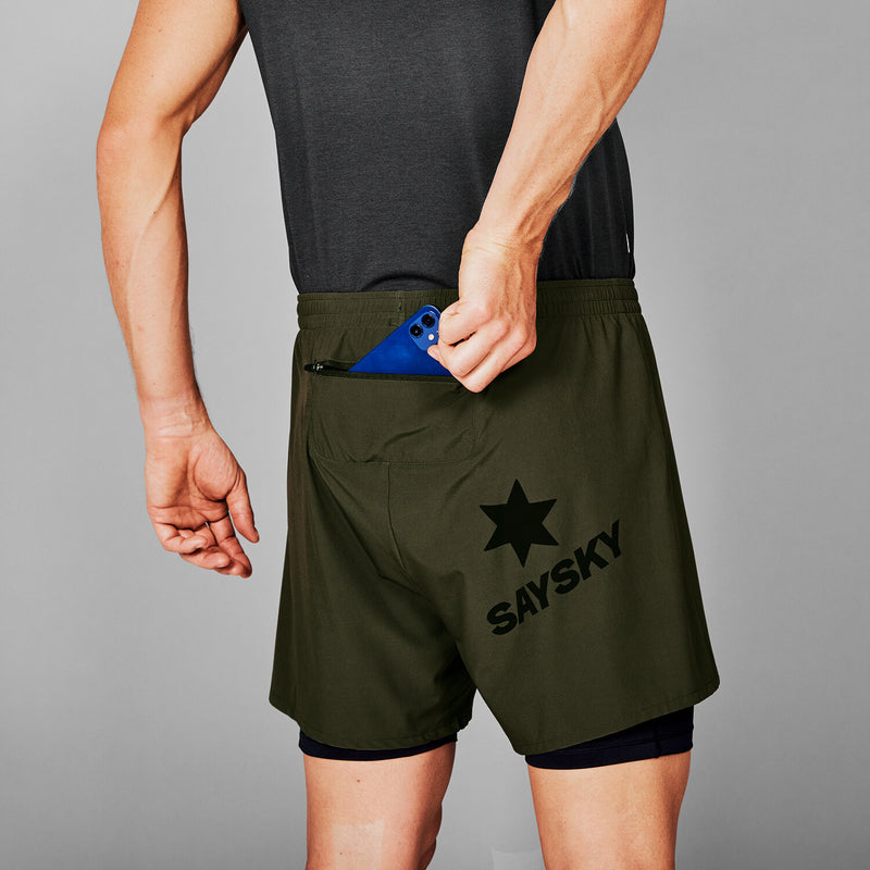 Saysky 2 in 1 Pace Shorts 5'' Grün 301 XMRSH20C301