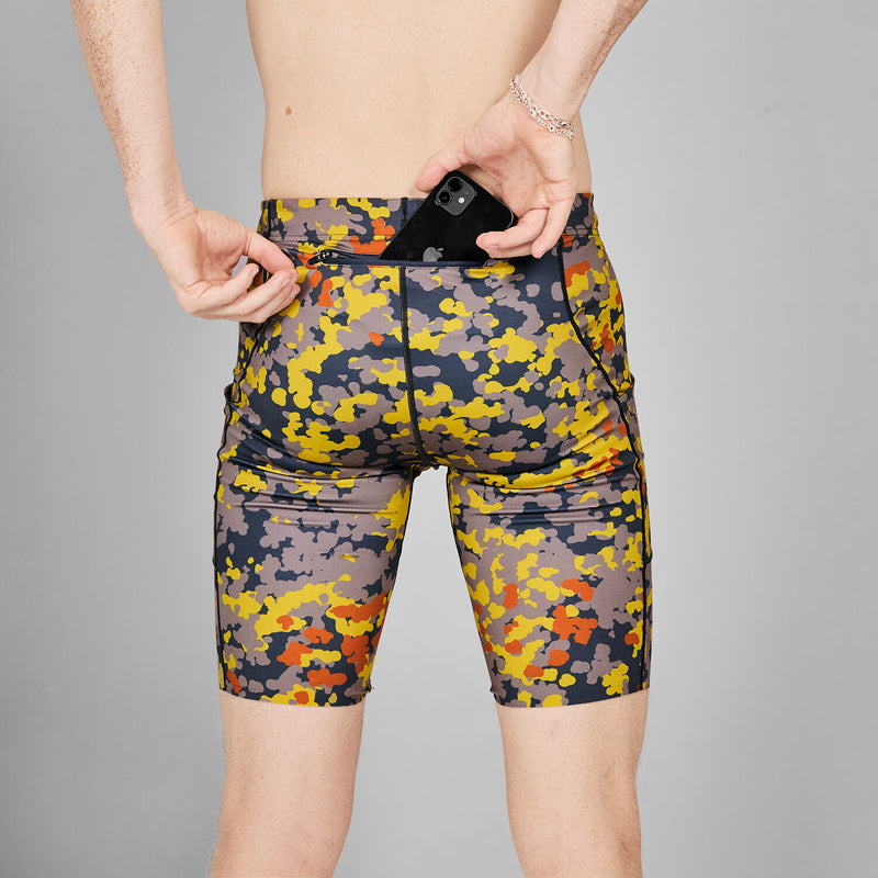 Saysky Combat+ Short Tights 9'' Gelb Camo 1019 MMRST01C1019