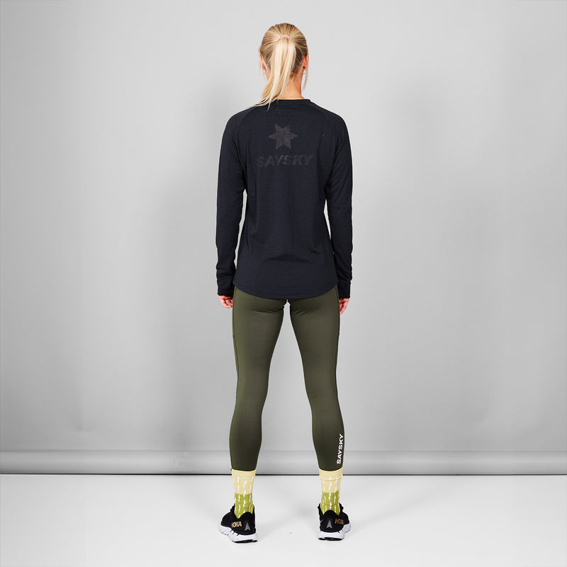 Saysky Blaze Long Sleeve Light Fleece Schwarz 9001 KWRFL02C9001