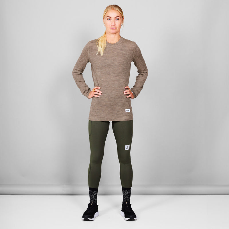 Saysky Merino 195 Blaze Longsleeve Braun 7005 MMRLS41C7005
