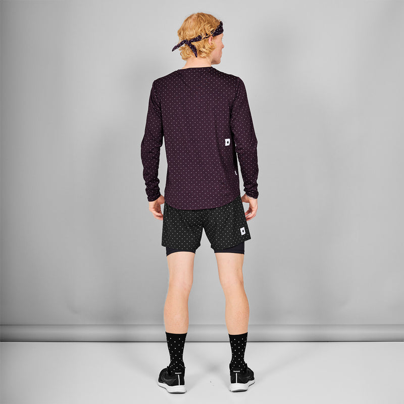 Saysky Reflective Polka Pace Longsleeve Lila 1022 MMRLS02C1022