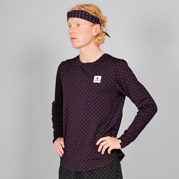 Saysky Reflective Polka Pace Longsleeve Lila 1022 MMRLS02C1022