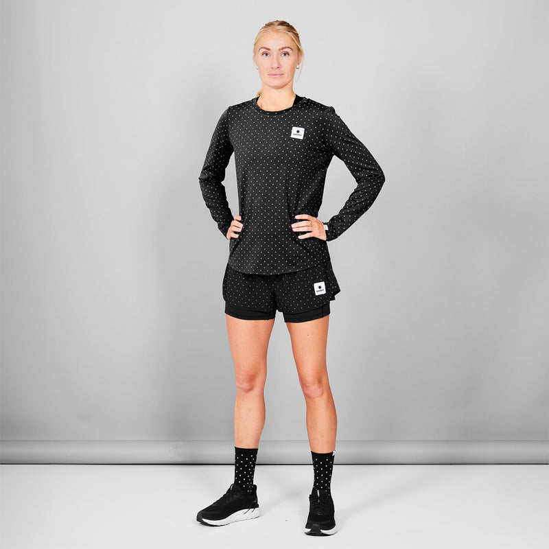 Saysky Reflective Polka Pace Long sleeve Schwarz Reflective Polka 1018 MWRLS01C1018