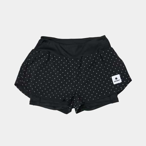 Saysky Reflective Polka 2 In 1 Pace Shorts 3" Schwarz Reflective Polka 1018 MWRSH01C1018