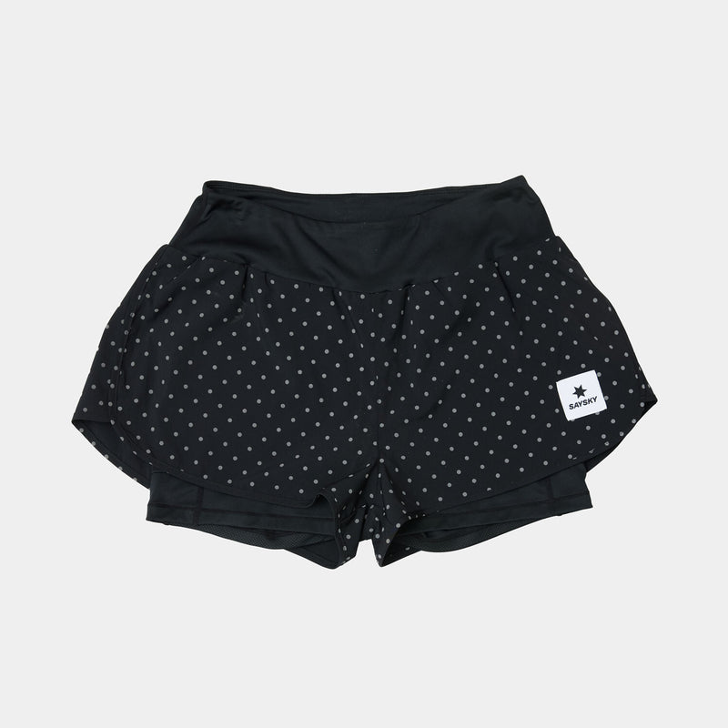 Saysky Reflective Polka 2 In 1 Pace Shorts 3" Schwarz Reflective Polka 1018 MWRSH01C1018