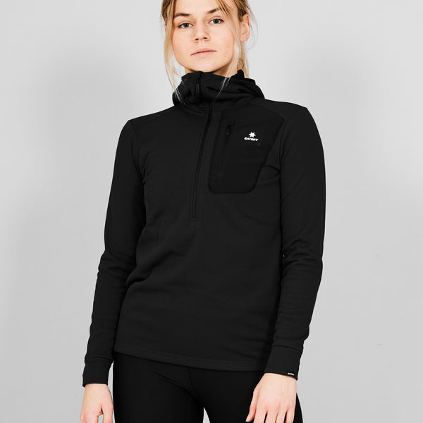Saysky Combat Half Zip Fleece Hoodie Schwarz 901 NWRHO30C901