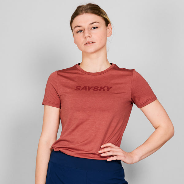 Saysky Logo Pace T-Shirt Rot 5006 NWRSS20C5006