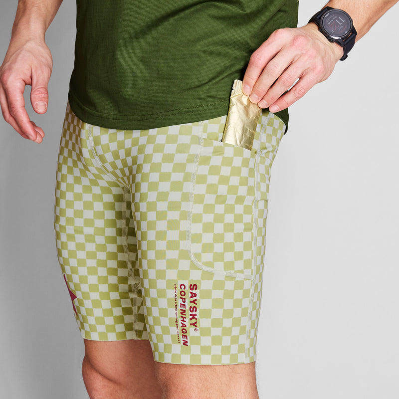 Saysky Checker Combat+ Short Tights 9" Grün Checker 1034 NMRST31C1034