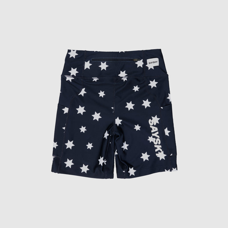 Saysky Star Combat+ Short Tights 7" Blau/Weiß Stars 1028 NWRST30C1028