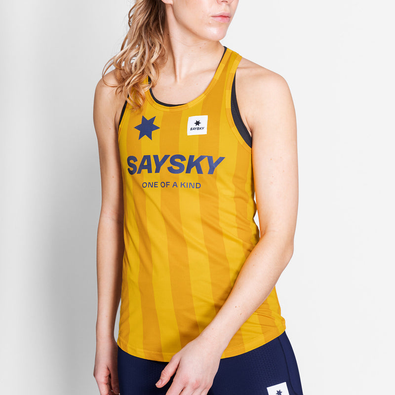 Saysky Combat Singlet Gelb Stripes 008 NWRSI31C008
