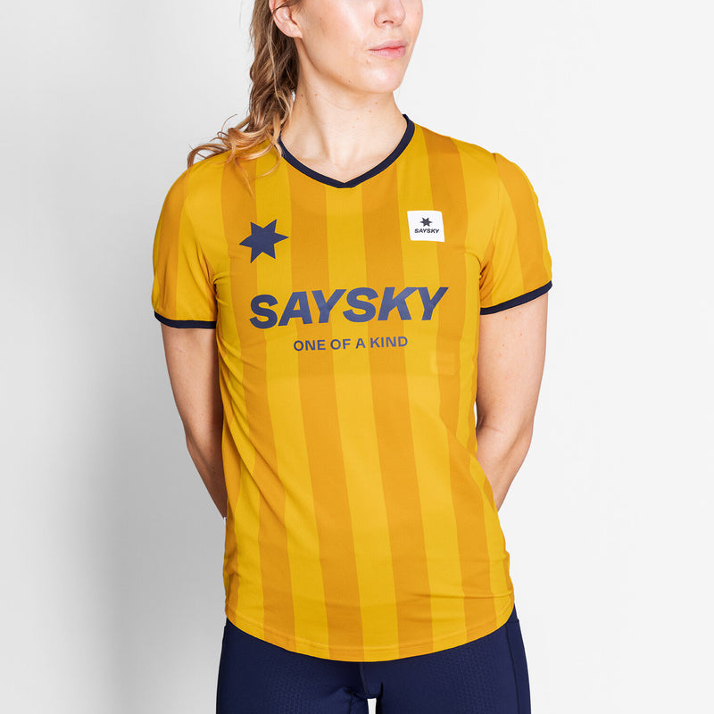 Saysky Combat T-shirt Gelb Stripes 008 NWRSS31C008