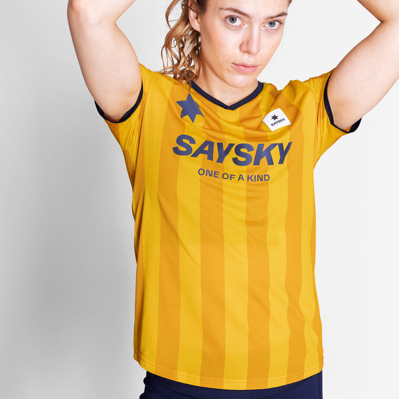 Saysky Combat T-shirt Gelb Stripes 008 NWRSS31C008