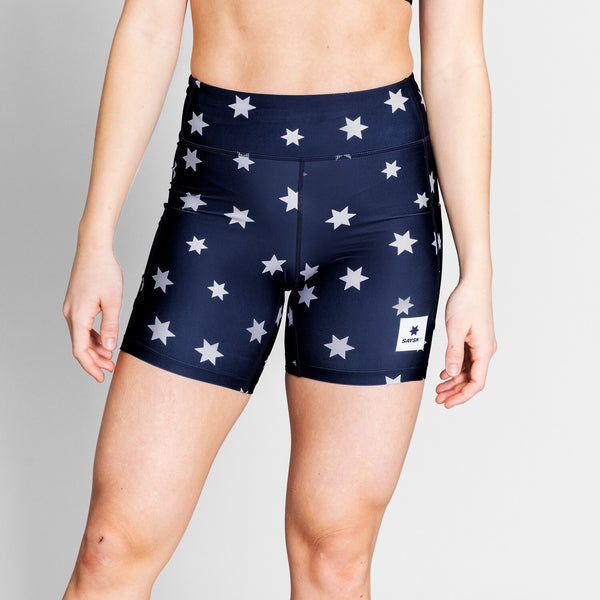 Saysky Star Combat+ Short Tights 7" Blau/Weiß Stars 1028 NWRST30C1028