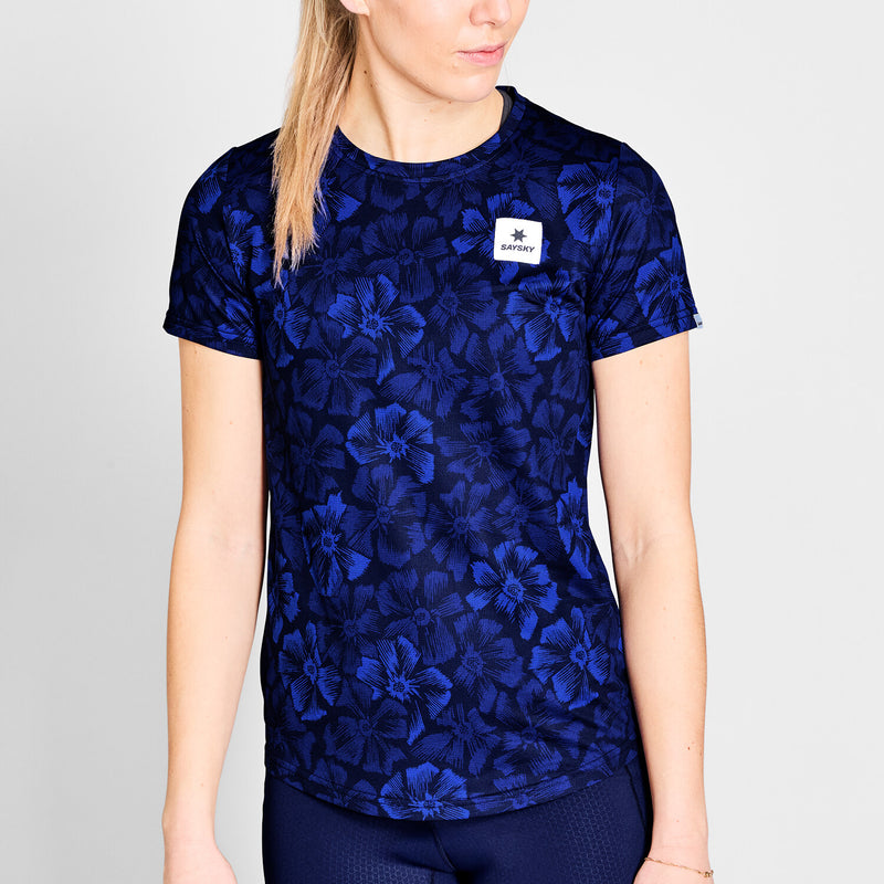 Saysky Flower Combat T-Shirt Blau Flower 1029 NWRSS31C1029