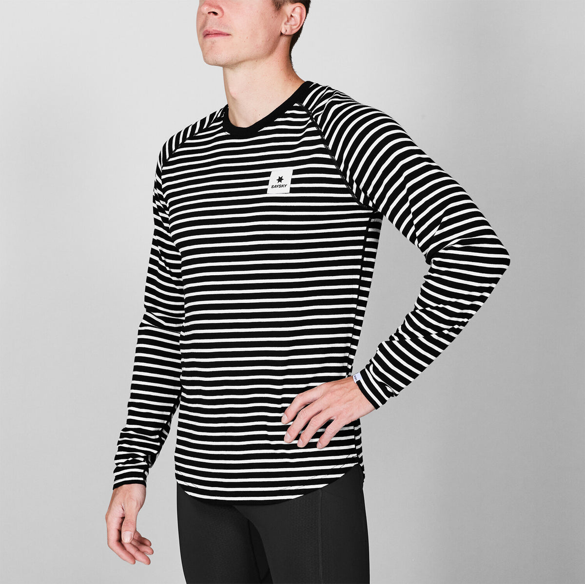 Saysky Merino 165 Base Layer Longsleeve Stripes 002 XMRLS40C002