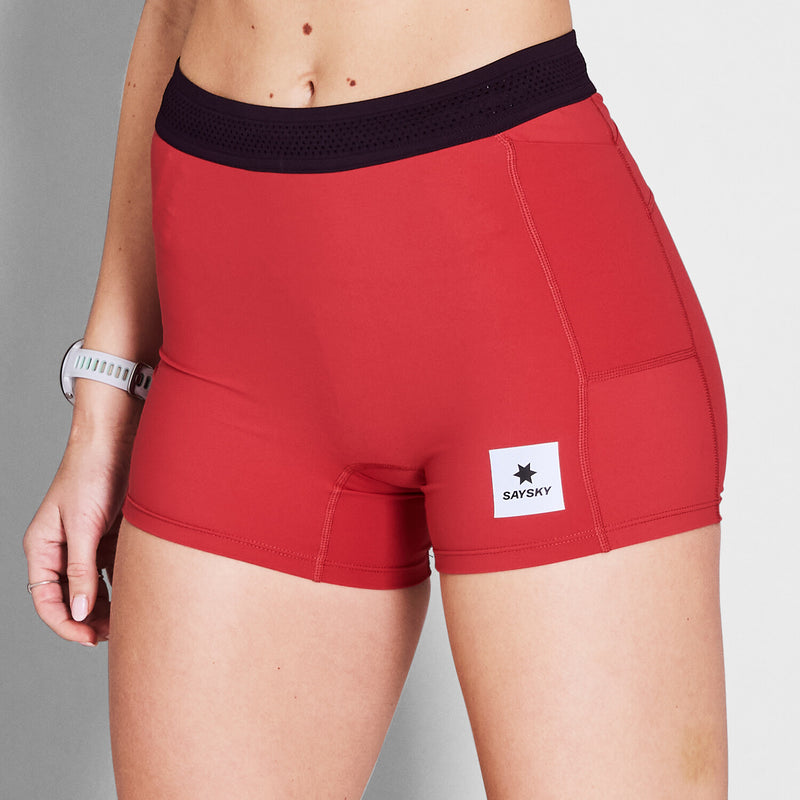 Saysky Flow+ Race Short Tights 4'' Rot 506 NWRST62C506