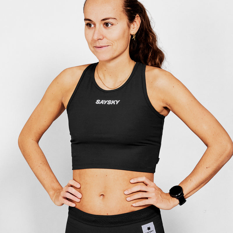 Saysky Flow Race Crop Top Schwarz 901 XWRSB61C901