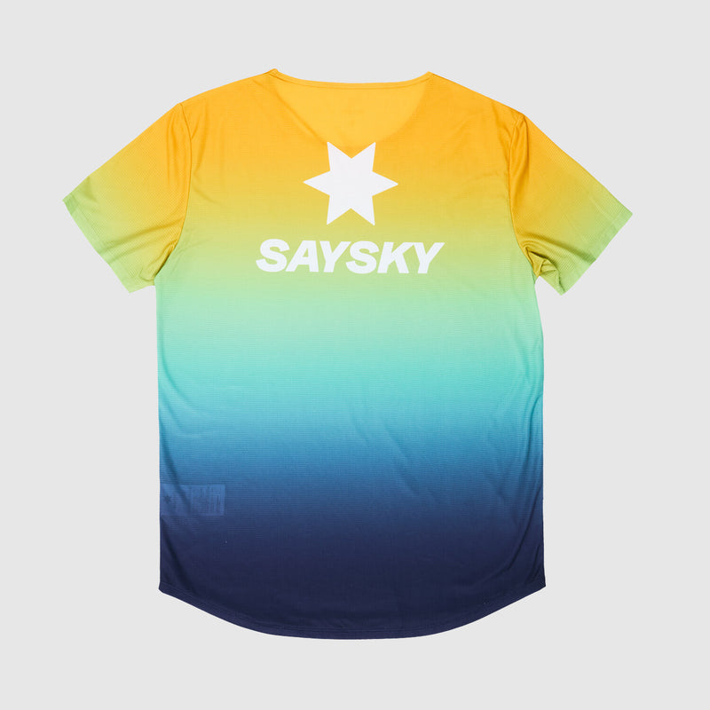 Saysky Drip Dye Flow T-Shirt Blau/Gelb/Grün Drip Dye 1032 NMRSS60C1032