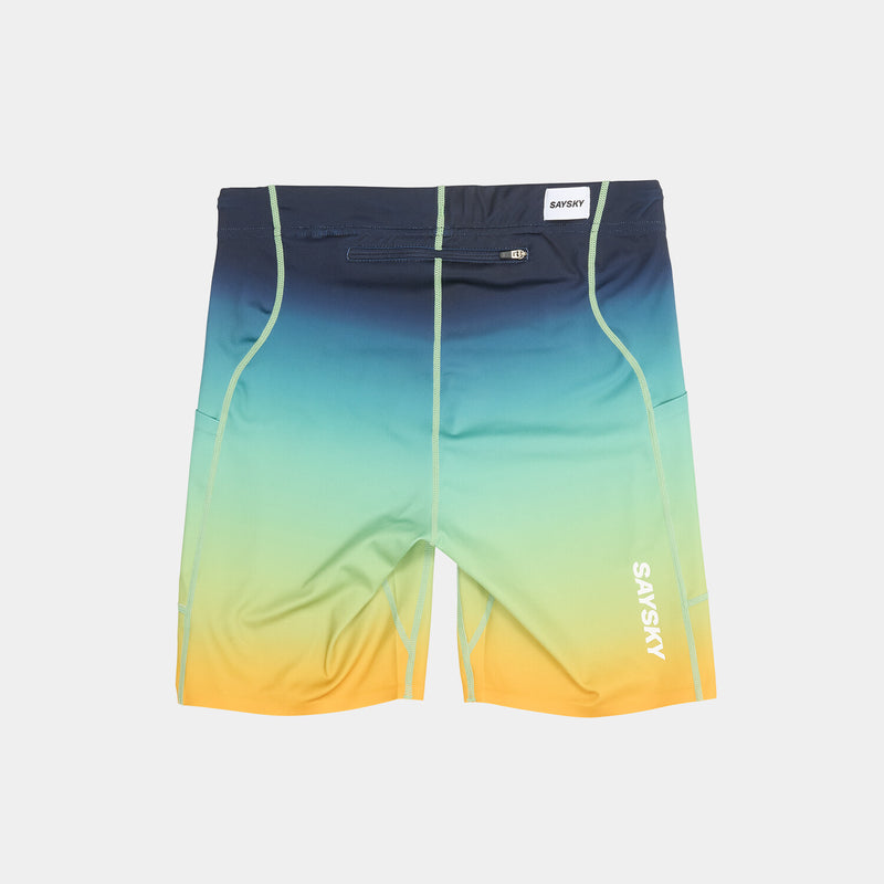 Saysky Drip Dye Combat+ Short Tights 7" Blau/Gelb/Grün Drip Dye 1032 NMRST33C1032