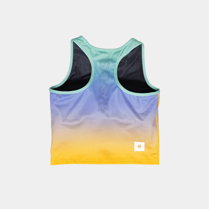 Saysky Drip Dye Combat Crop Top Lila/Grün/Gelb Drip Dye 1033 NWRSB31C1033