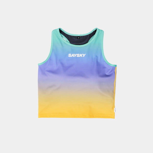 Saysky Drip Dye Combat Crop Top Lila/Grün/Gelb Drip Dye 1033 NWRSB31C1033