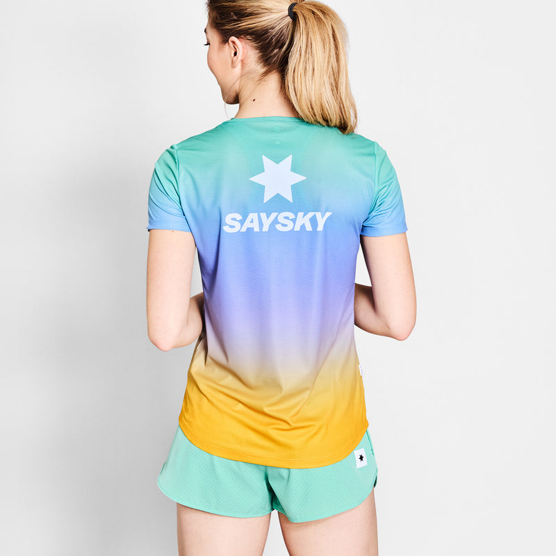 Saysky Drip Dye Flow T-Shirt Lila/Grün/Gelb Drip Dye 1033 NWRSS60C1033