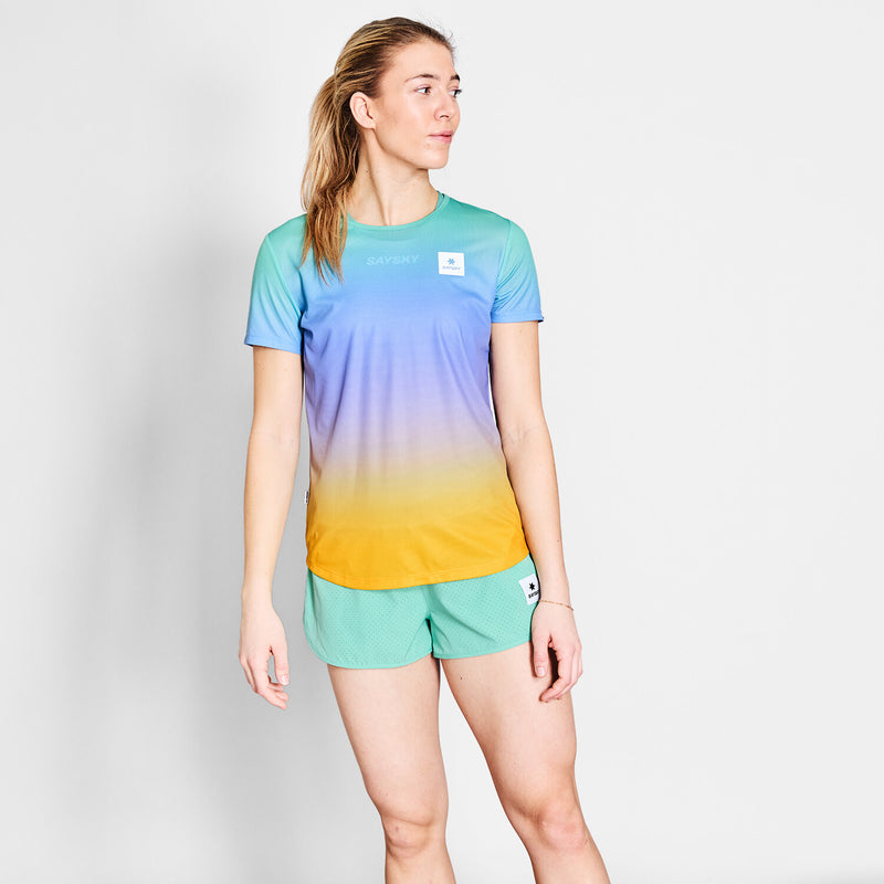 Saysky Drip Dye Flow T-Shirt Lila/Grün/Gelb Drip Dye 1033 NWRSS60C1033