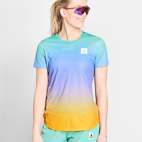 Saysky Drip Dye Flow T-Shirt Lila/Grün/Gelb Drip Dye 1033 NWRSS60C1033