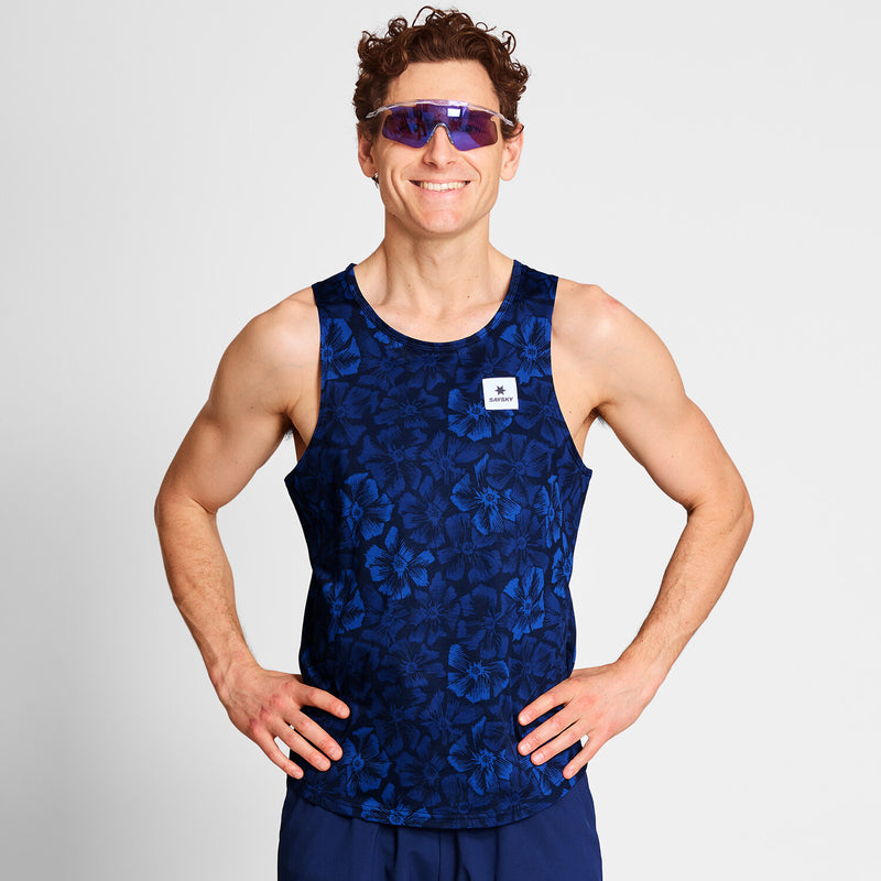Saysky Flower Combat Singlet Blau Flower 1029 NMRSI31C1029