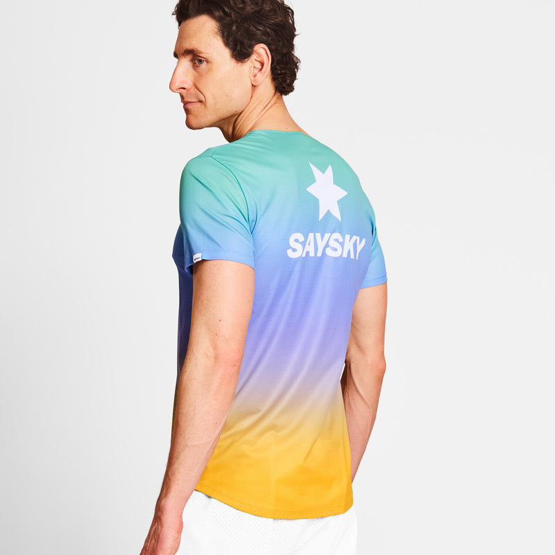 Saysky Drip Dye Flow T-Shirt Lila/Grün/Gelb Drip Dye 1033 NMRSS60C1033