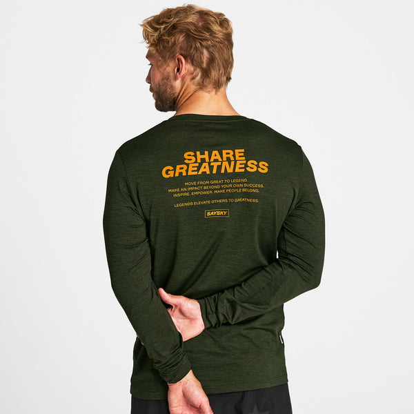 Saysky Statement Pace Longsleeve Grün 3001 OMRLS22C3001