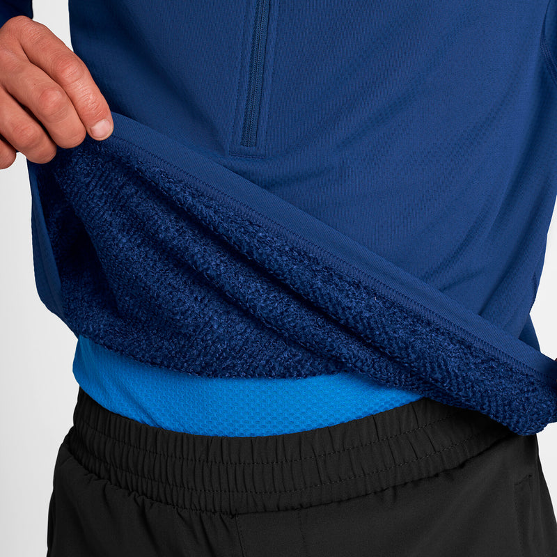 Saysky Combat Half Zip Fleece Hoodie Blau 219 OMRHO30C219