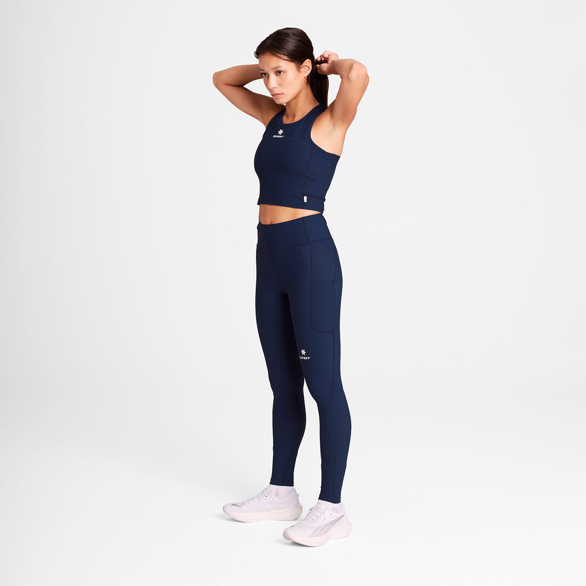 Saysky Combat Rib Crop Top Blau 201 OWRSB32C201
