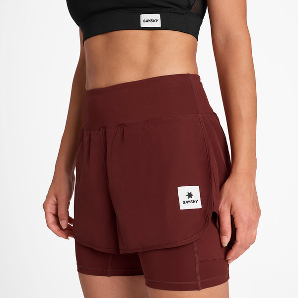 Saysky 2 in 1 Pace Shorts 3'' Rot 509 OWRSH23C509