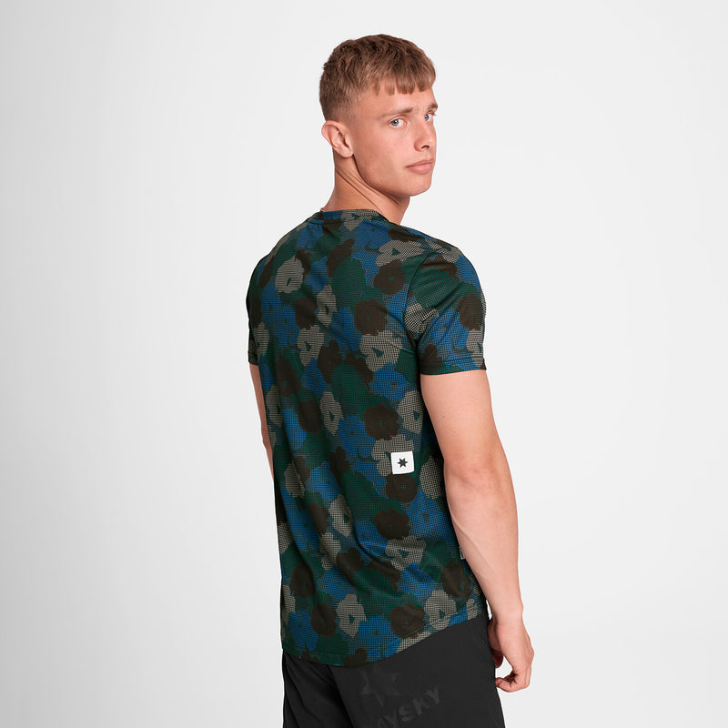 Saysky Flower Combat T-Shirt Blau Flower Camo 1046 OMRSS31C1046