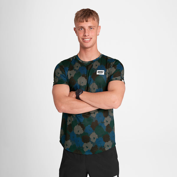 Saysky Flower Combat T-Shirt Blau Flower Camo 1046 OMRSS31C1046