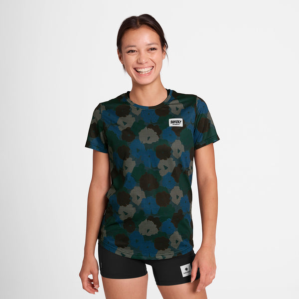 Saysky Flower Combat T-Shirt Blau Flower Camo 1046 OWRSS31C1046