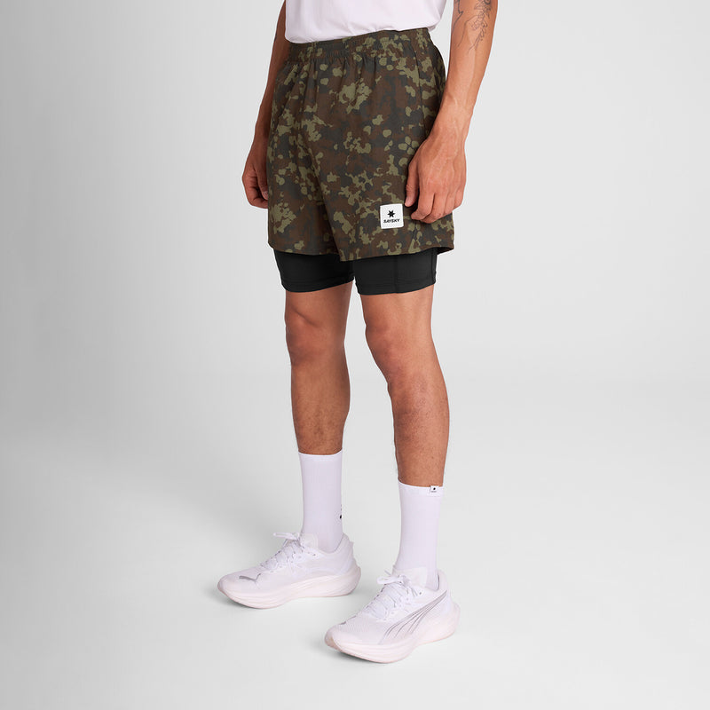 Saysky Camo Pace 2 in 1 Shorts 5'' Braun Camo 1048 OMRSH20C1048