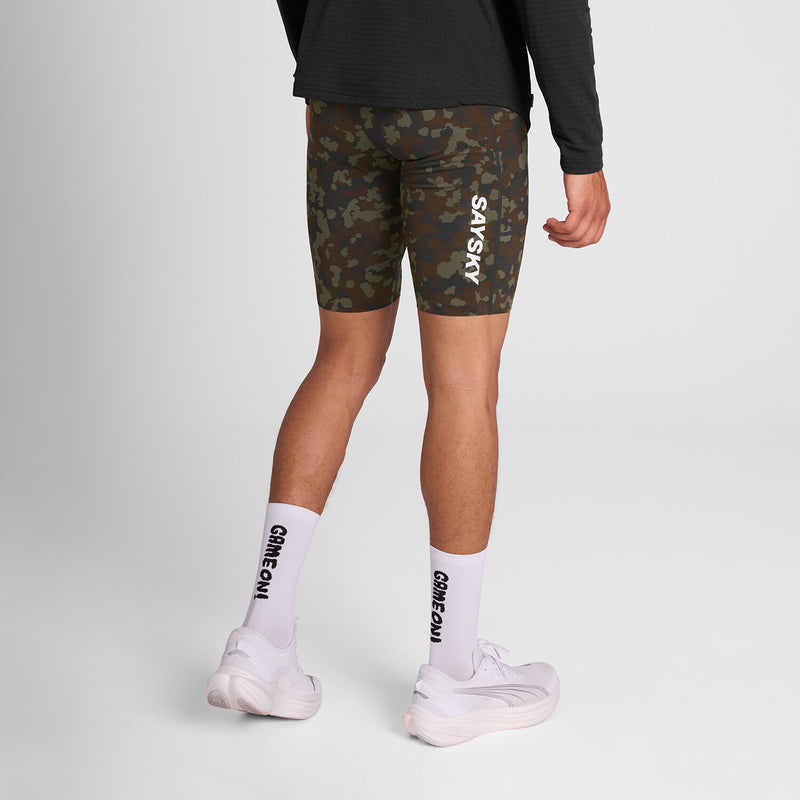Saysky Camo Combat+ Short Tights 9" Braun Camo 1048 OMRST31C1048
