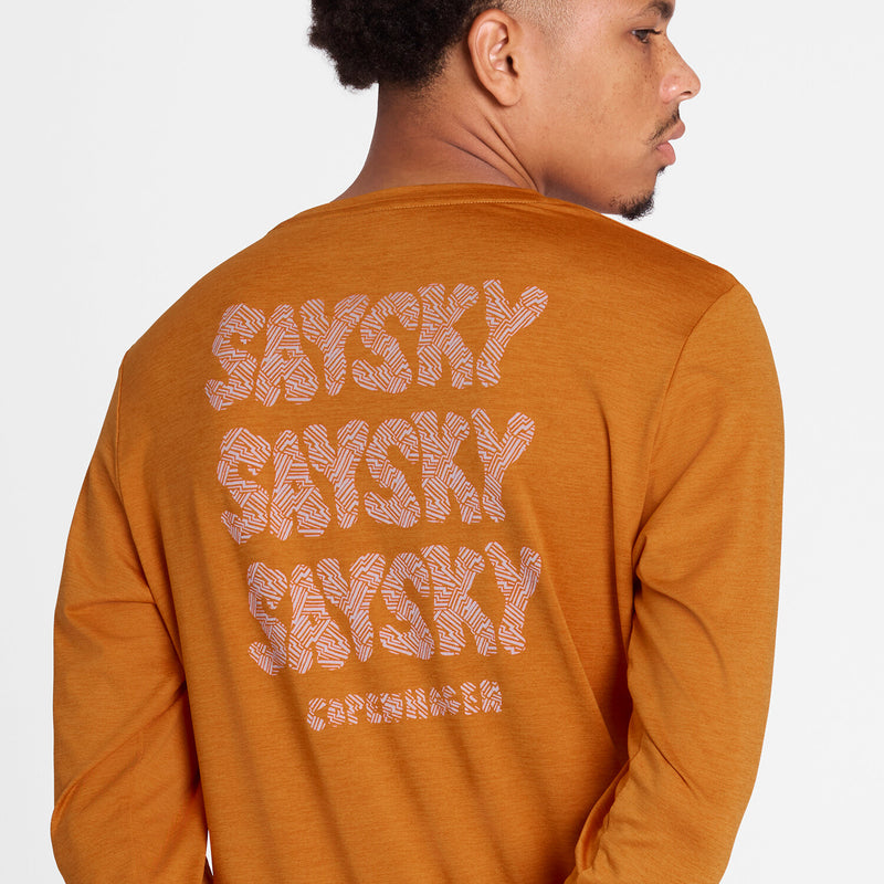 Saysky Reflective Logo Pace Longsleeve Orange 4008 OMRLS20C4008