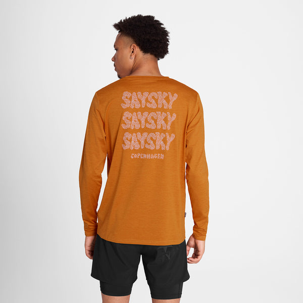 Saysky Reflective Logo Pace Longsleeve Orange 4008 OMRLS20C4008