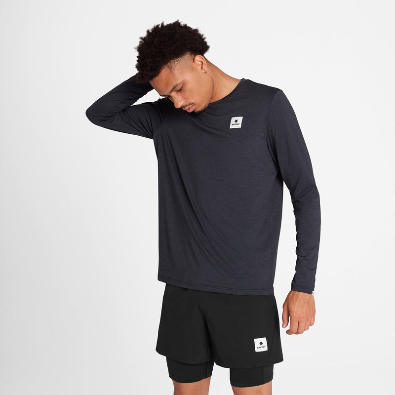 Saysky Reflective Logo Pace Longsleeve Schwarz 9001 OMRLS20C9001
