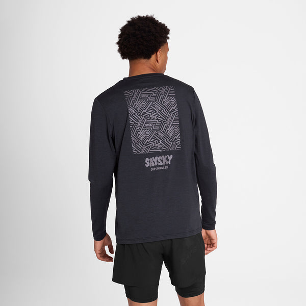 Saysky Reflective Logo Pace Longsleeve Schwarz 9001 OMRLS20C9001