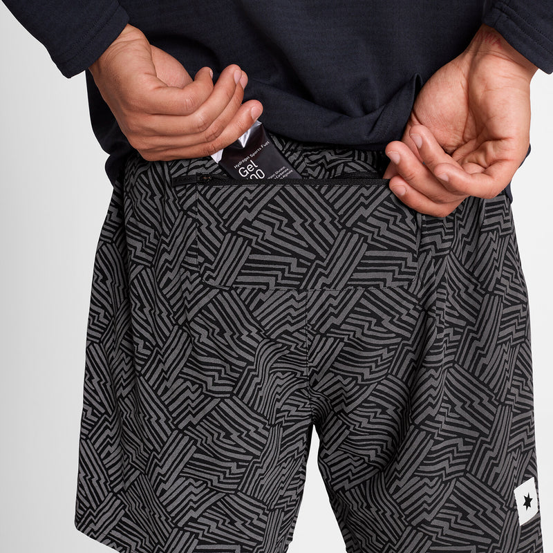 Saysky Reflective Pace 2 in 1 Shorts 5'' Schwarz Reflective Lightning 1050 OMRSH20C1050