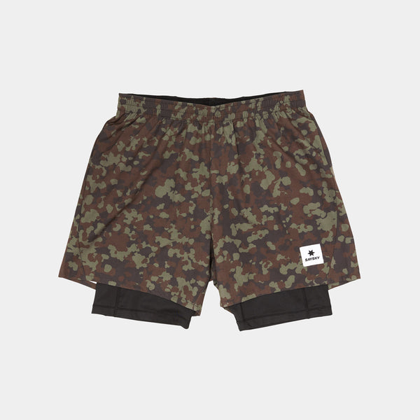 Saysky Camo Pace 2 in 1 Shorts 5'' Braun Camo 1048 OMRSH20C1048