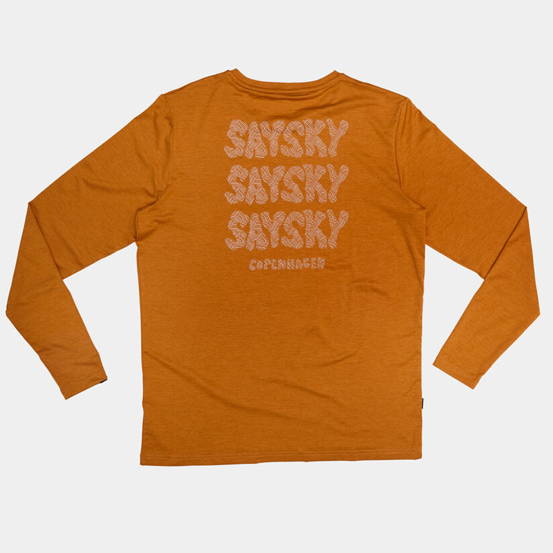 Saysky Reflective Logo Pace Longsleeve Orange 4008 OMRLS20C4008
