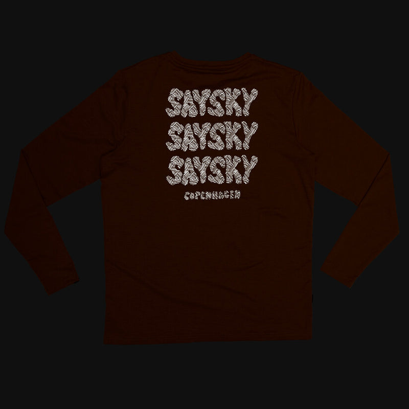 Saysky Reflective Logo Pace Longsleeve Orange 4008 OMRLS20C4008