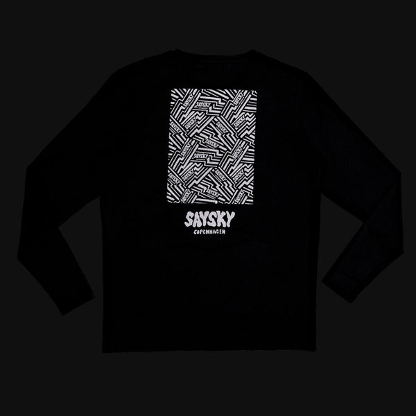 Saysky Reflective Logo Pace Longsleeve Schwarz 9001 OMRLS20C9001