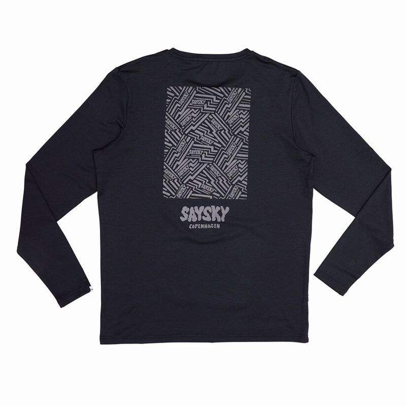 Saysky Reflective Logo Pace Longsleeve Schwarz 9001 OMRLS20C9001